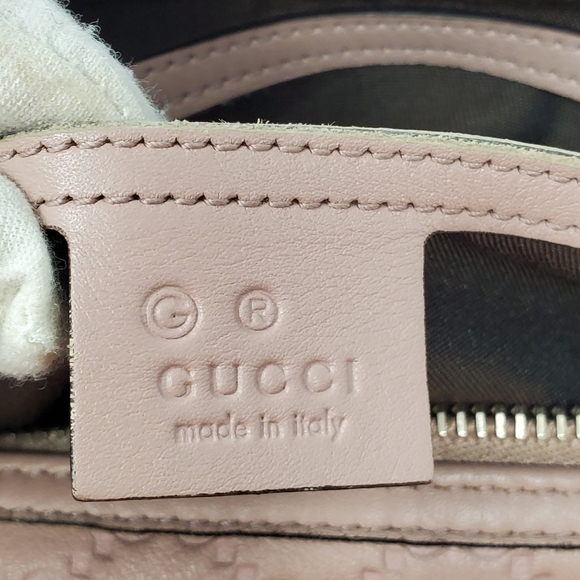 100% Auth Gucci Boston Light Pink Leather Bag - Picture 15 of 16